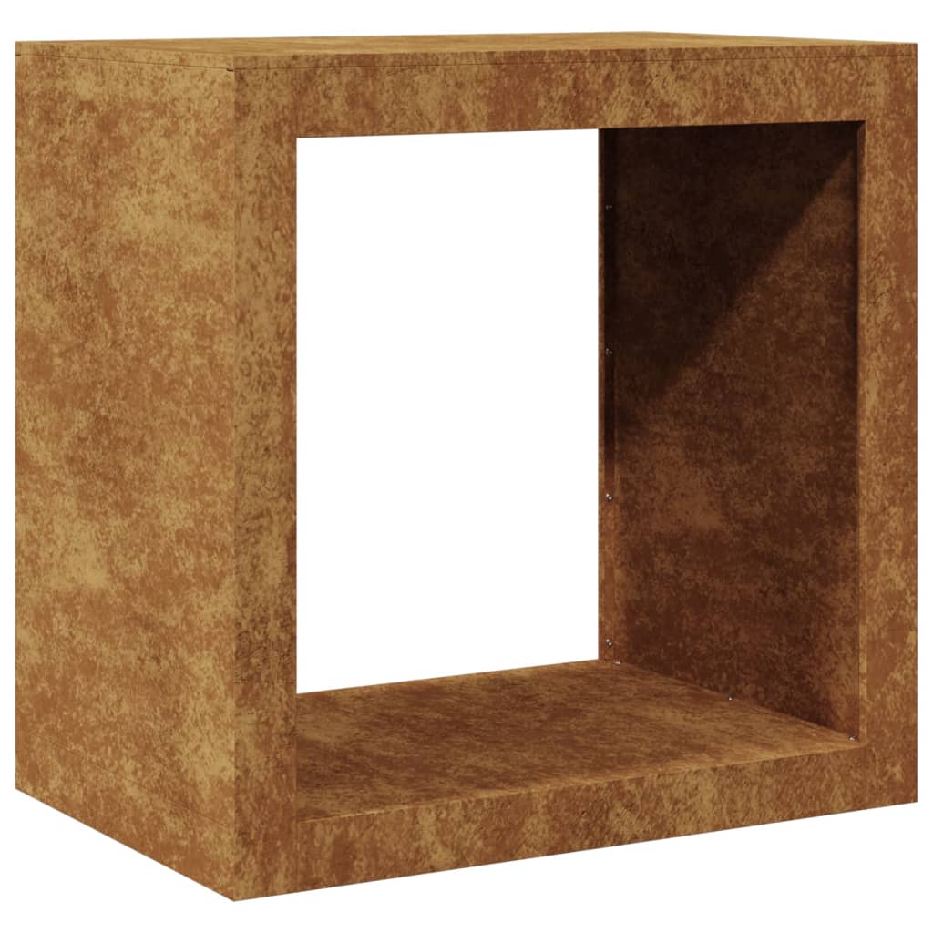 Firewood rack in weather-resistant steel - weathered steel/brown, 60 x 40 x 60 cm - number 2.