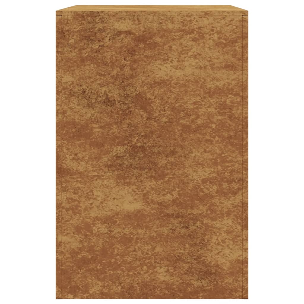 Firewood rack in weather-resistant steel - weathered steel/brown, 60 x 40 x 60 cm - number 6.