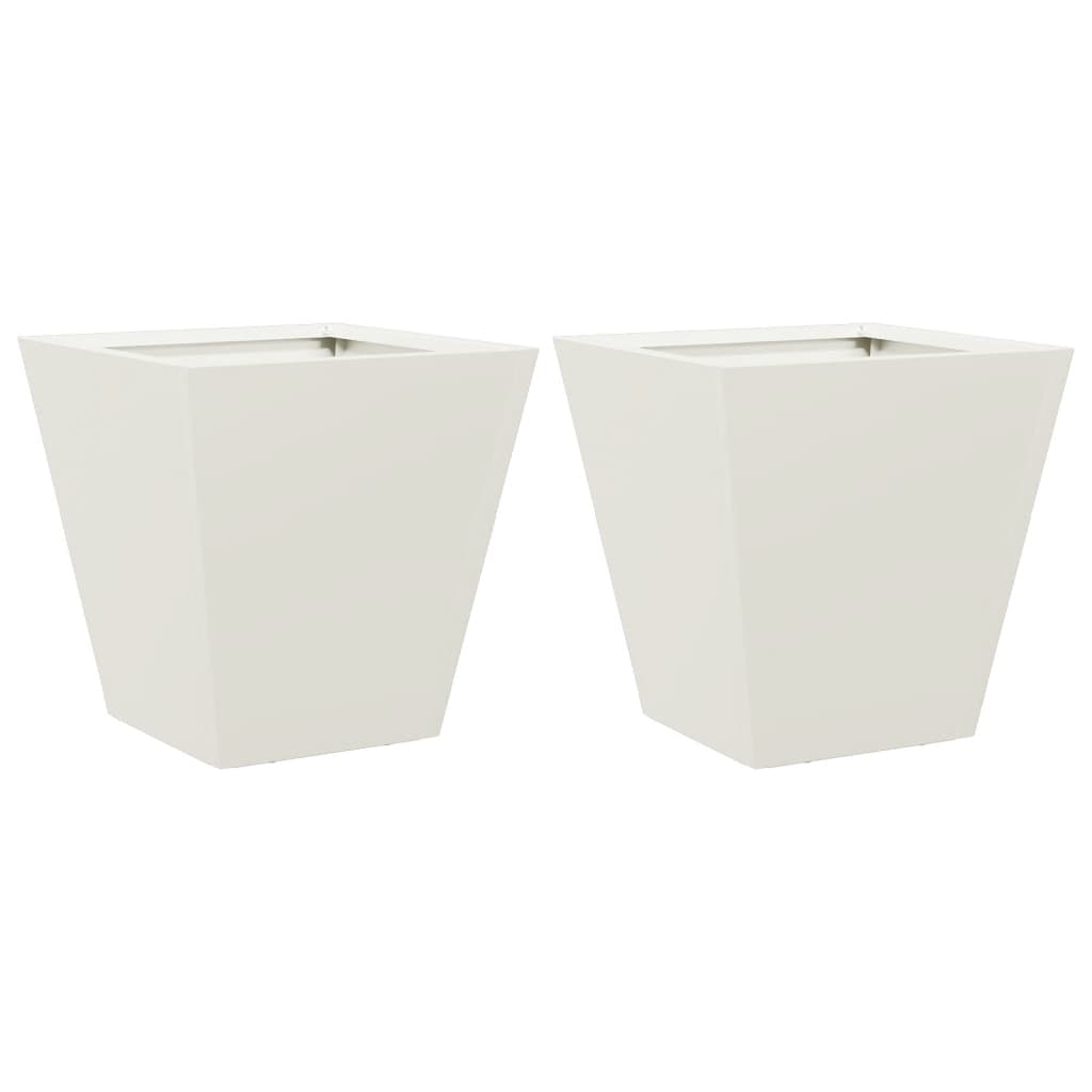 Planters pcs. steel white - steel/white, 30 x 30 x 30 cm, 2 - number 2.