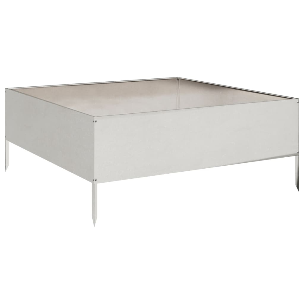 Povišeni krevet - nehrđajući čelik/svijetlo siva, 100 x 100 x 25 cm, 1, nehrđajući čelik - number 6.