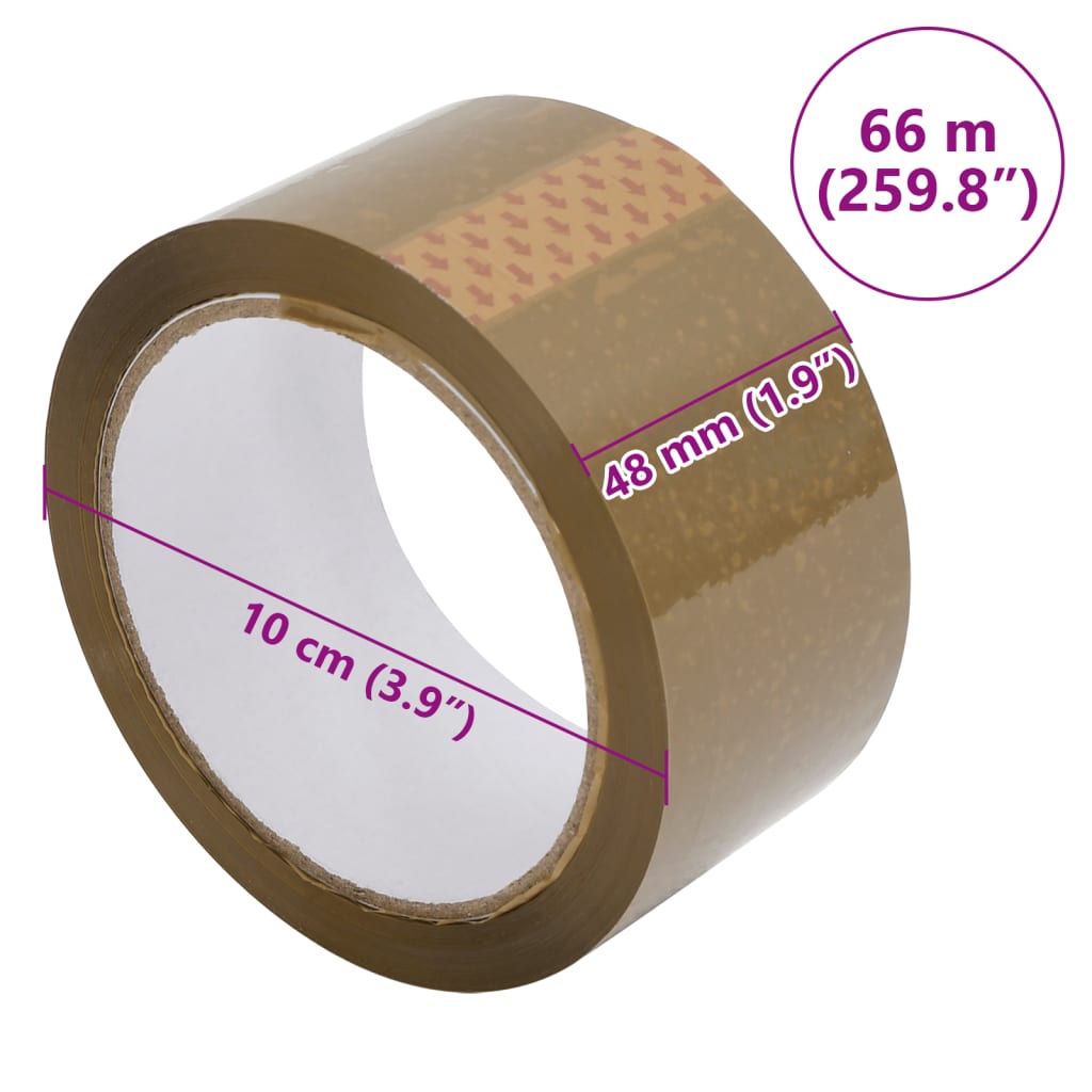 Ruban d'emballage pc. 48 mm x 66 m - marron, 36 μm, 72 - number 7.