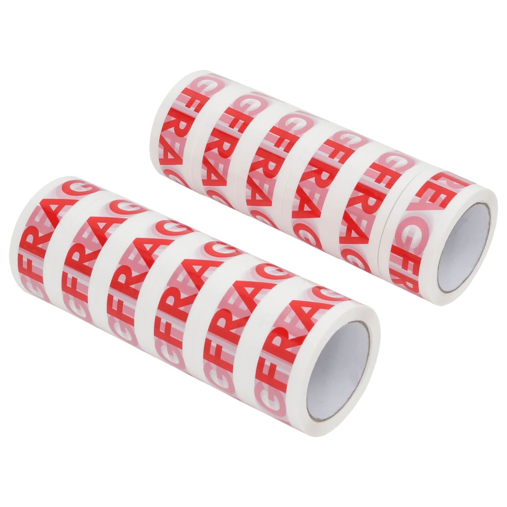 Paragraphe de bande de package. 48 mm x 66 m fragile-print blanc - 12 - number 1.
