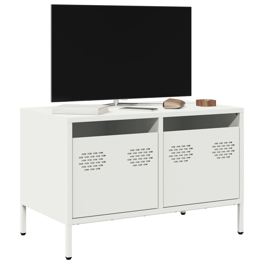 Stolik pod tv 68x39x43,5 cm stal walcowana na zimno - biały, 1, 68 cm - number 1.