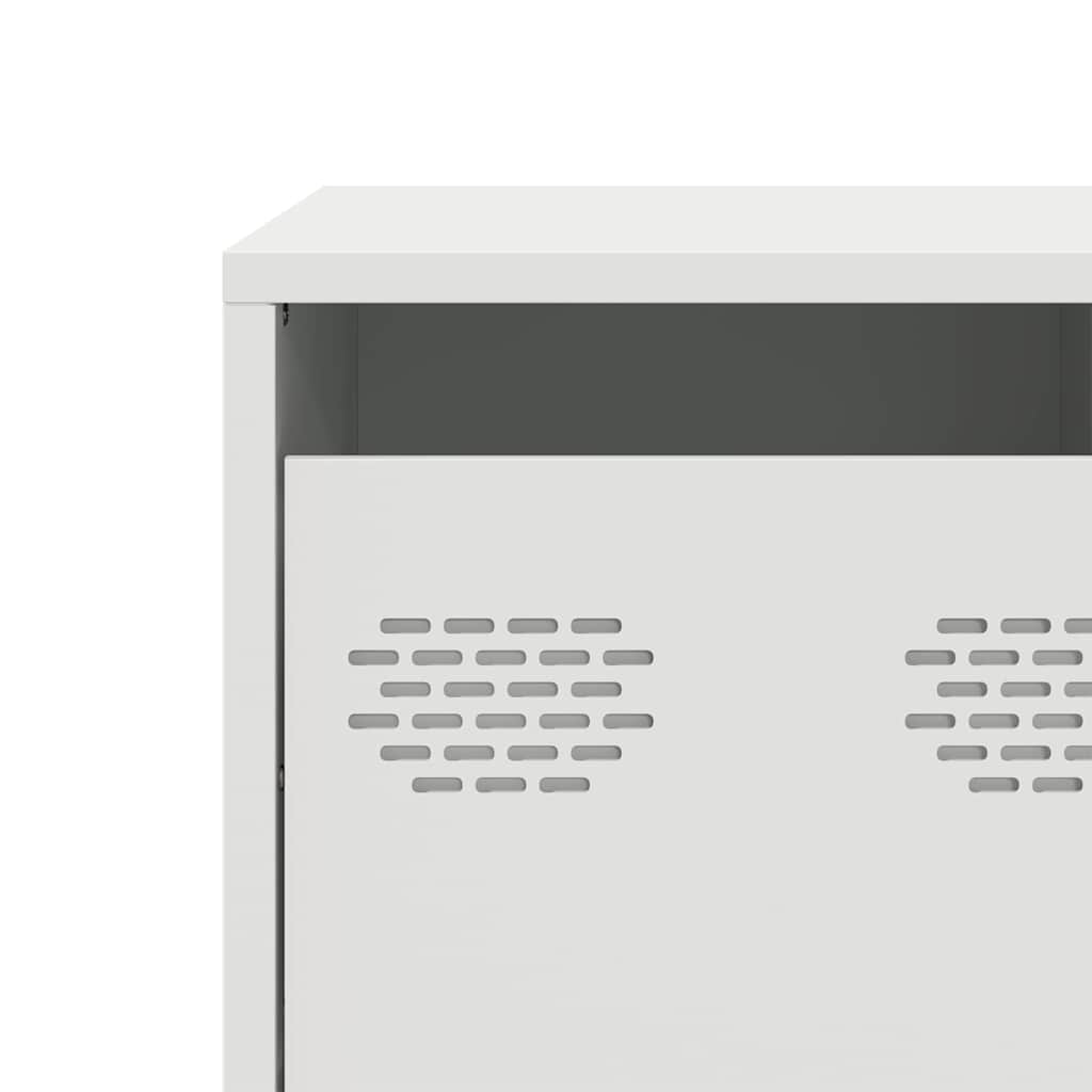 Tv-bord 68x39x43,5 cm koldvalset stål - hvid, 1, 68 cm - number 10.