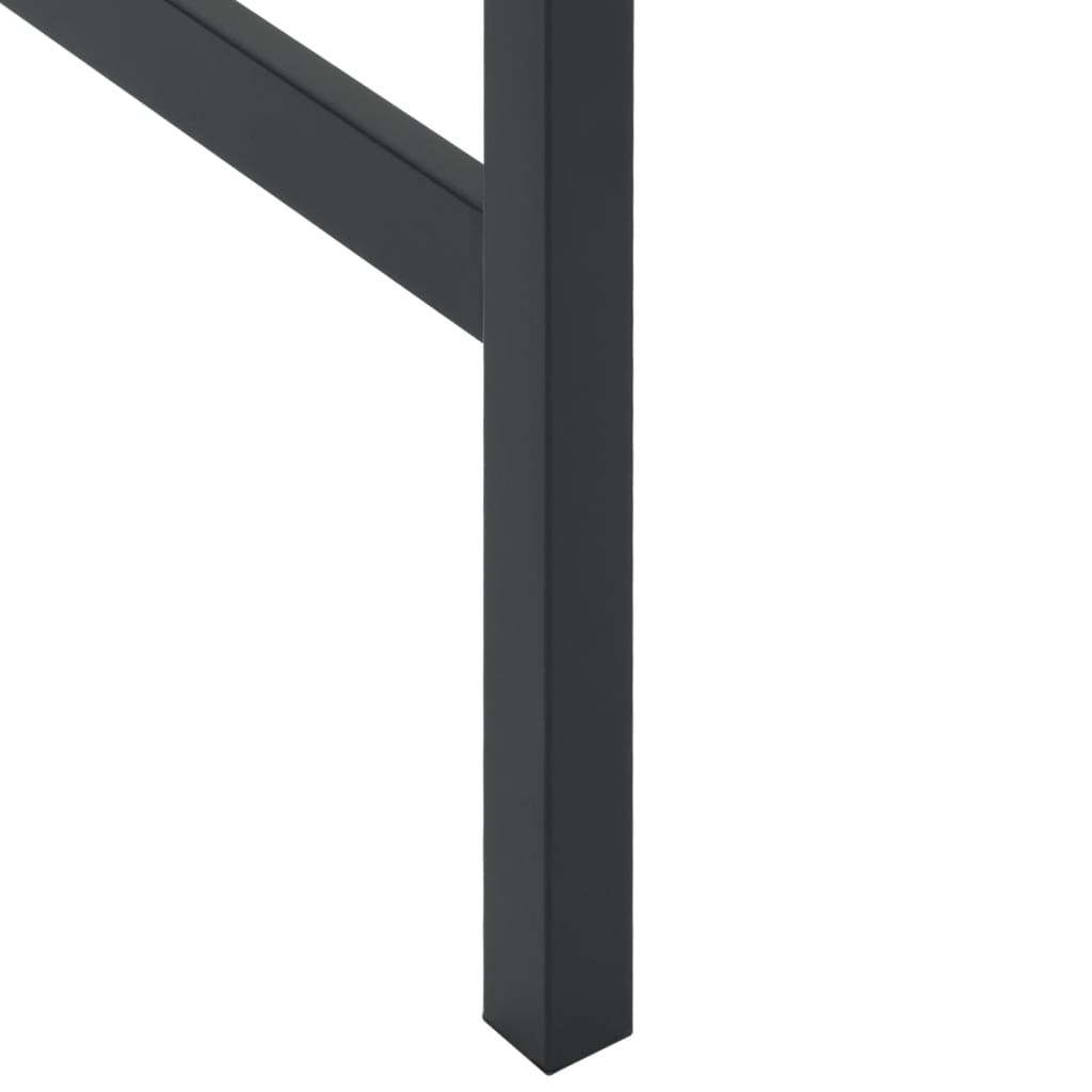 Barbord 200x100x110 cm pulverlakeret stål sort - number 6.