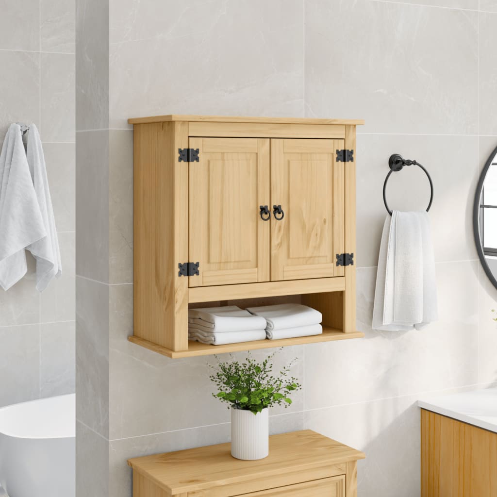 Armoire murale pour salle de bain corona 70x33x71,5 cm pin massif - number 1.