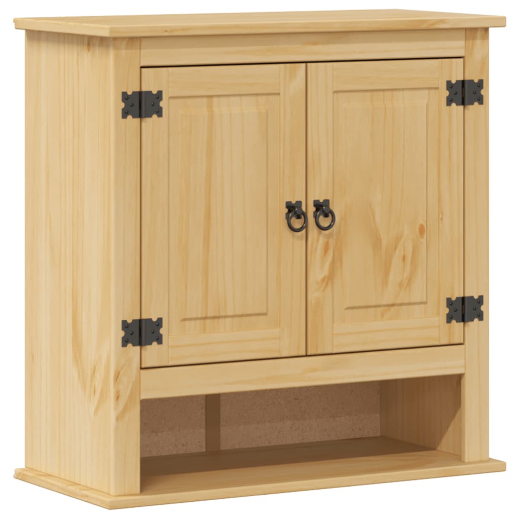 Armoire murale pour salle de bain corona 70x33x71,5 cm pin massif - number 2.