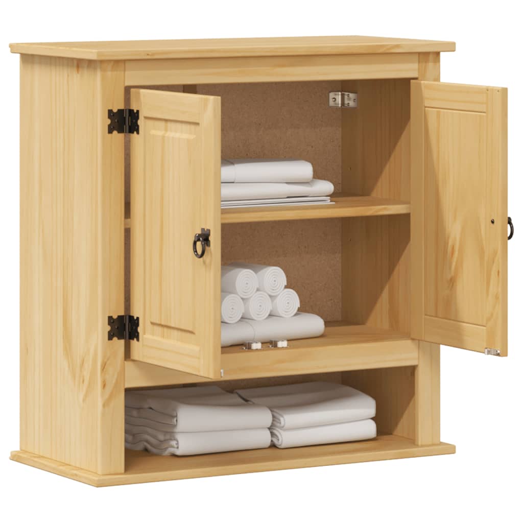 Armoire murale pour salle de bain corona 70x33x71,5 cm pin massif - number 3.