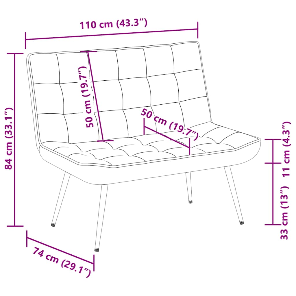 Ławka 110x74x84 cm welur - niebieski - number 9.