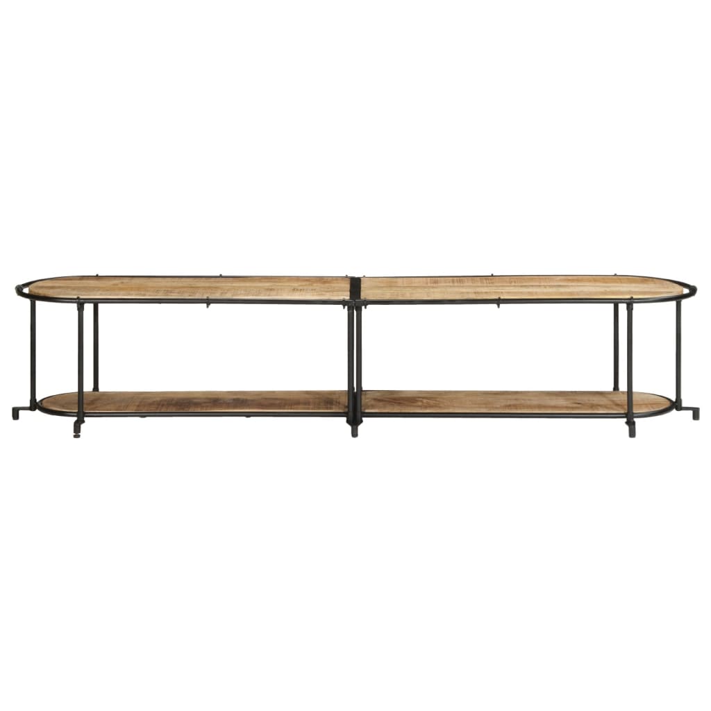 Tv-bord - 200 x 42 x 40 cm, 1, massivt ru mangotræ - number 4.