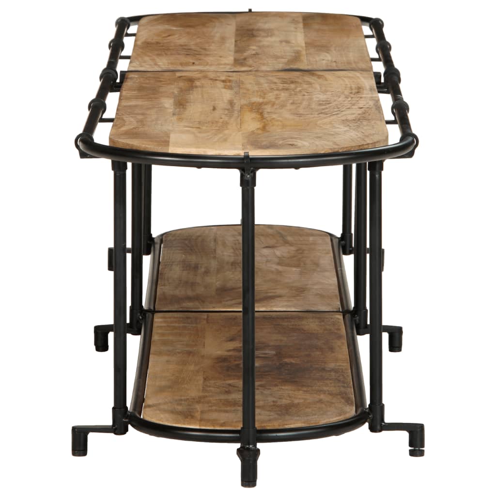 Tv-bord - 200 x 42 x 40 cm, 1, massivt ru mangotræ - number 5.