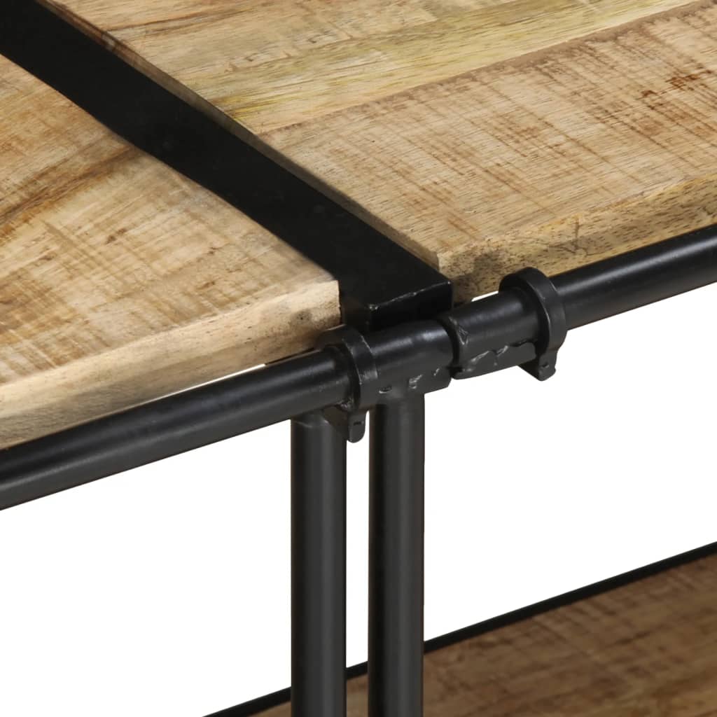 Tv-bord - 200 x 42 x 40 cm, 1, massivt ru mangotræ - number 7.