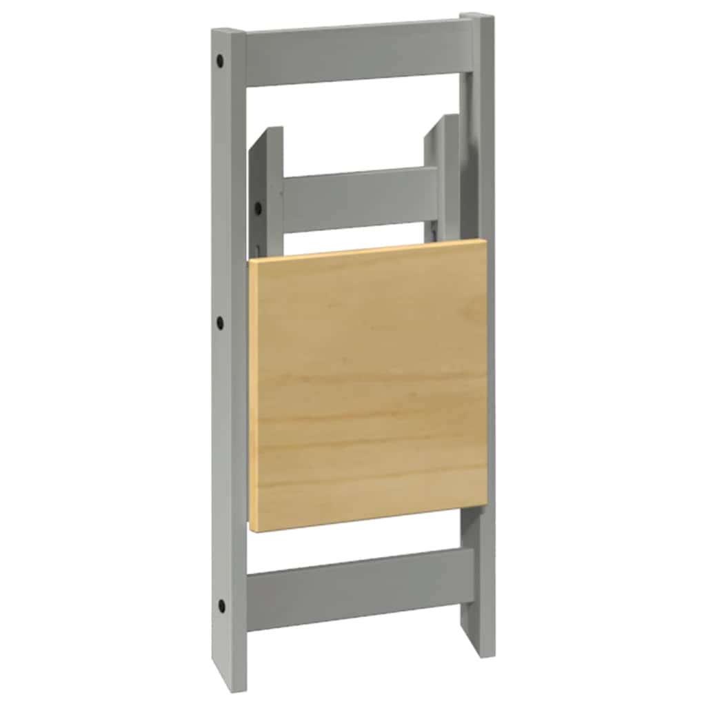 Spisebordsstoler 4 stk. korona sammenleggbar massiv furu - grå, 1 - number 8.