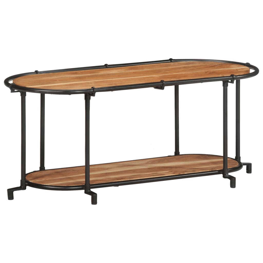 Tv-bord - 100 x 42 x 40 cm, 1, massivt akacietræ - number 3.