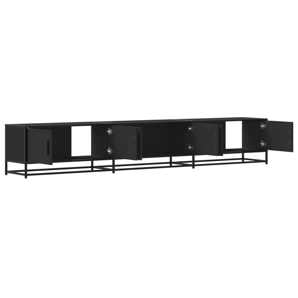 Tv-bord 240x35x41 cm konstrueret træ - sort, 1, 240 cm - number 7.