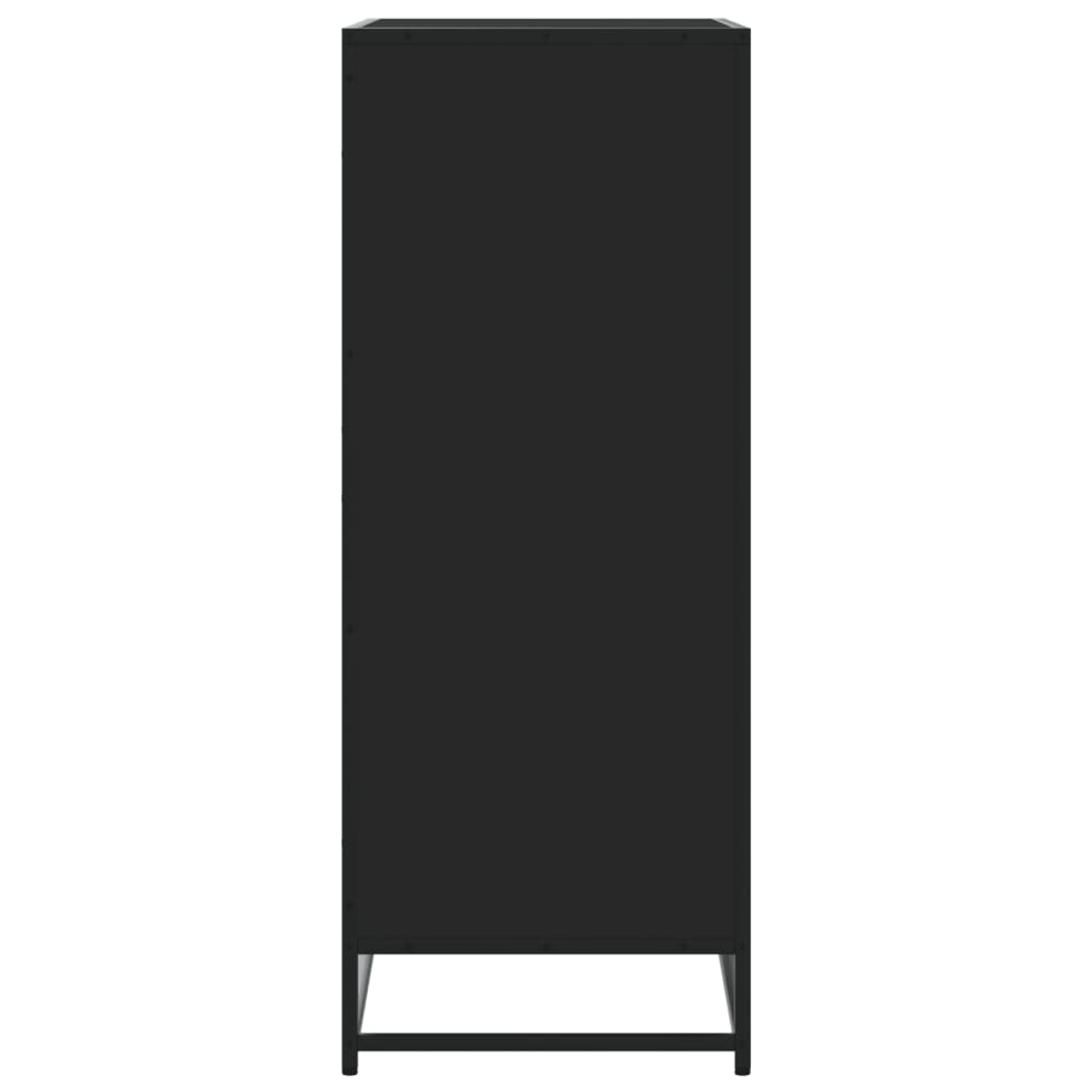 Shoe cabinet 75x38x97.5 cm engineered wood and metal - black, 1 - number 5.