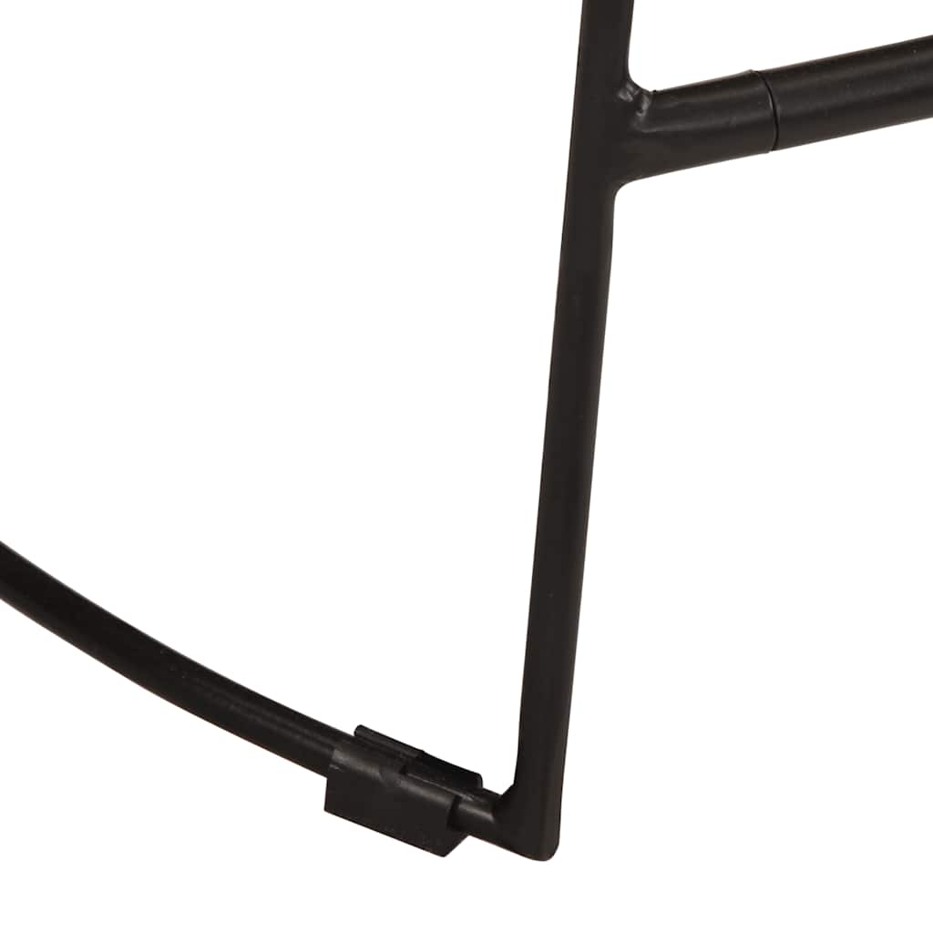 Barstole stk. - sort, 45 x 40 x 78 cm, 2, massivt mangotræ - number 6.