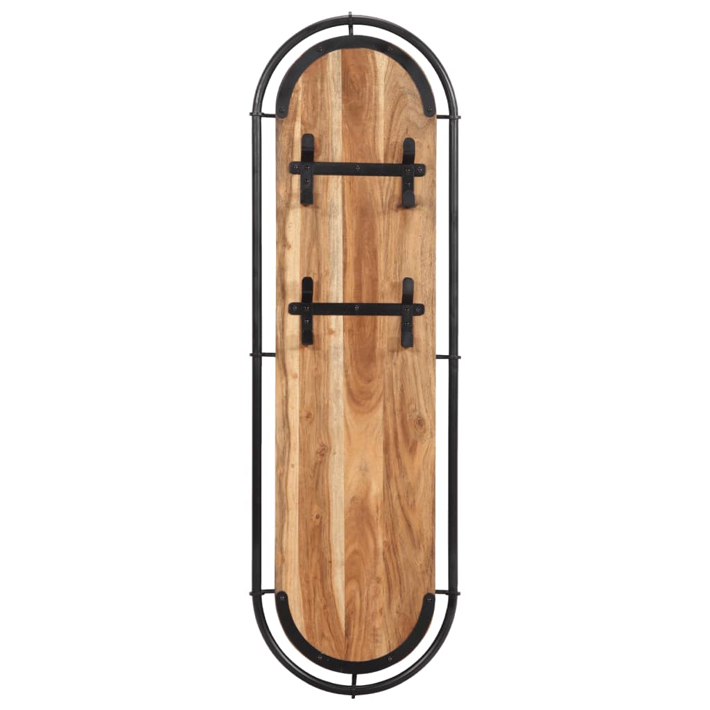 Portemanteaux muraux 2 pcs. 4 crochets bois d'acacia massif - number 5.