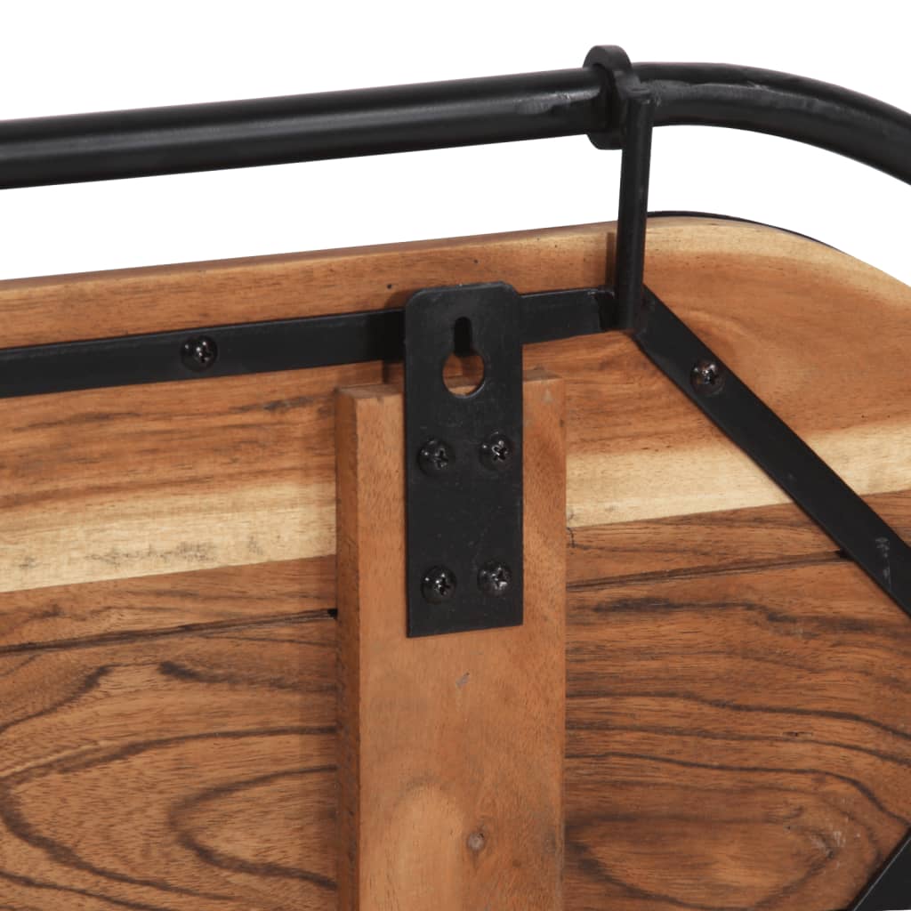 Porte-manteau mural 5 crochets en bois d'acacia massif - number 8.