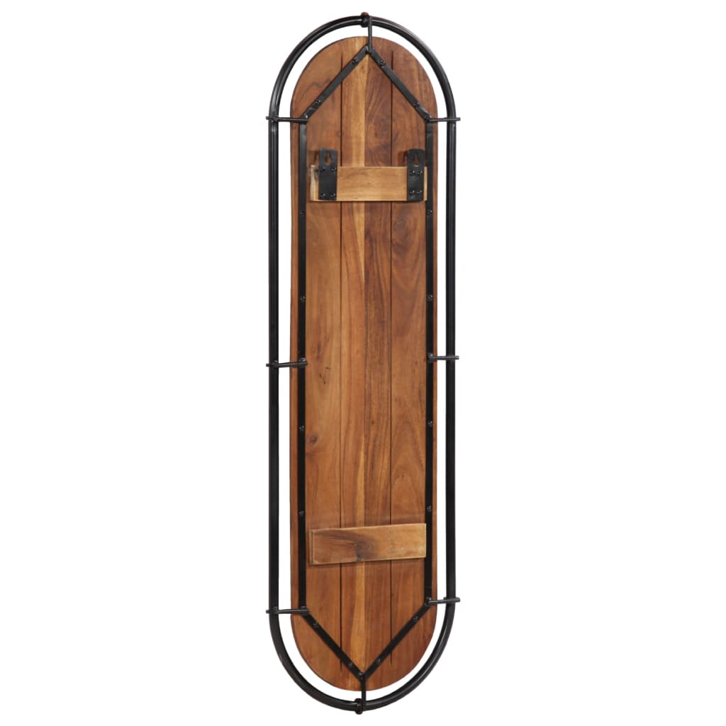 Wall-mounted coat racks 2 pcs. 4 hooks solid recycled wood - number 6.