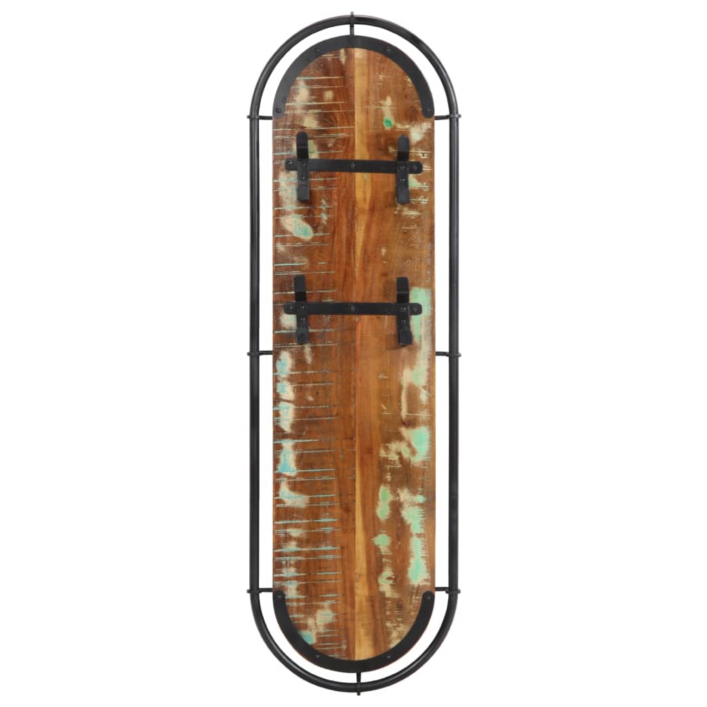 Wall-mounted coat racks 2 pcs. 4 hooks solid recycled wood - number 5.