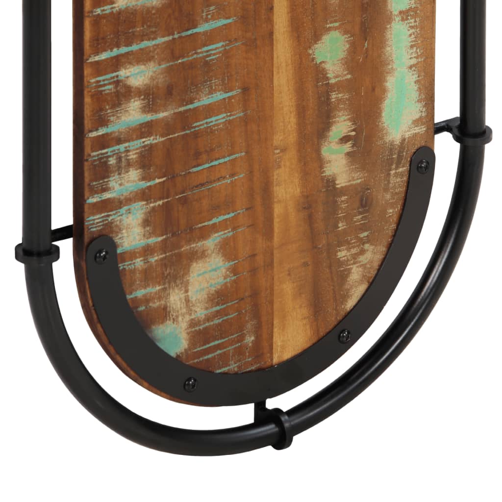 Wall-mounted coat racks 2 pcs. 4 hooks solid recycled wood - number 8.