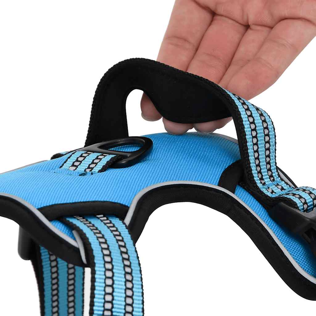 Harnais pour chien avec bandes réfléchissantes, taille réglable - bleu, l - number 8.