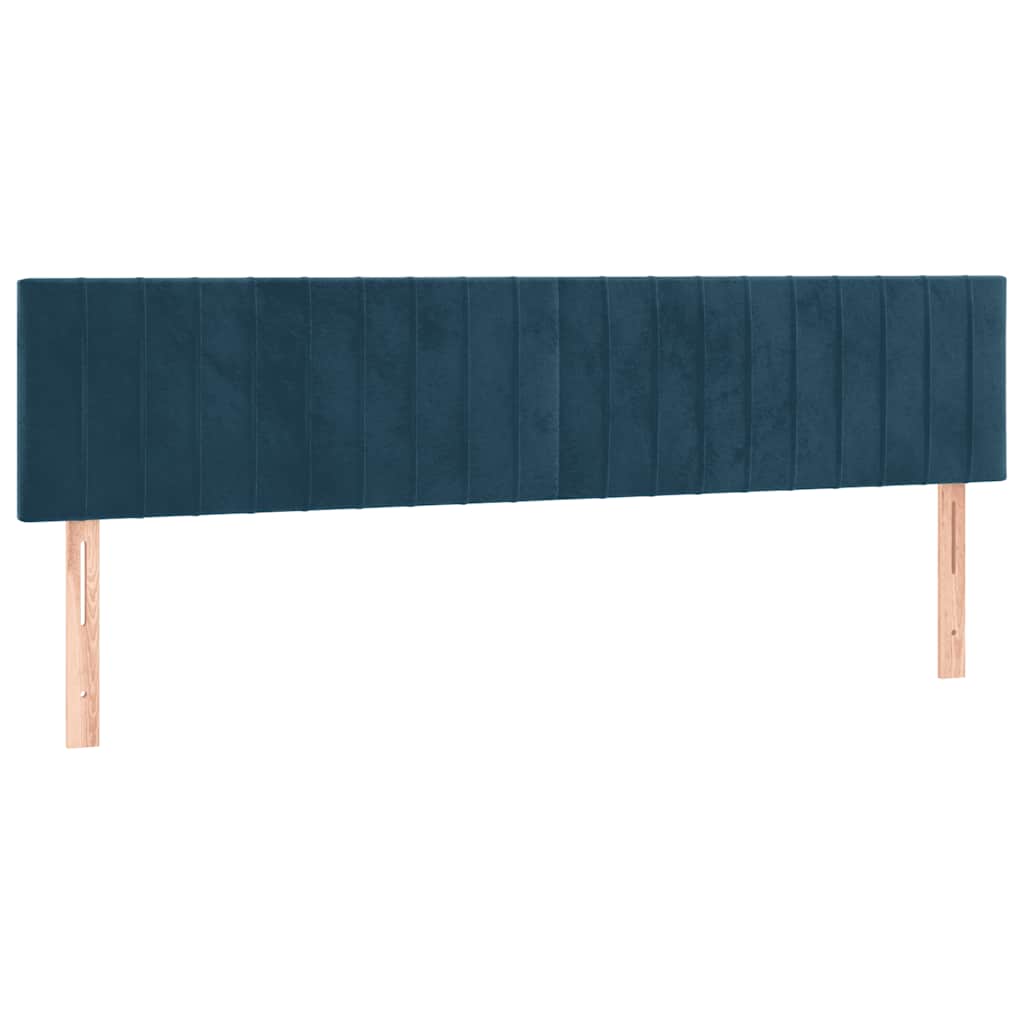 Bed frame without mattress velvet - dark blue, 120 x 190 cm, vertical stripes - number 8.