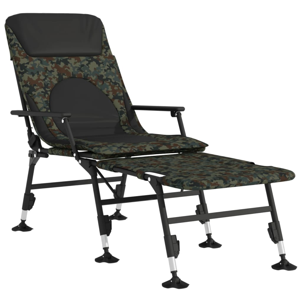 Fiskestol med justerbare fødder foldbar camouflage - number 2.