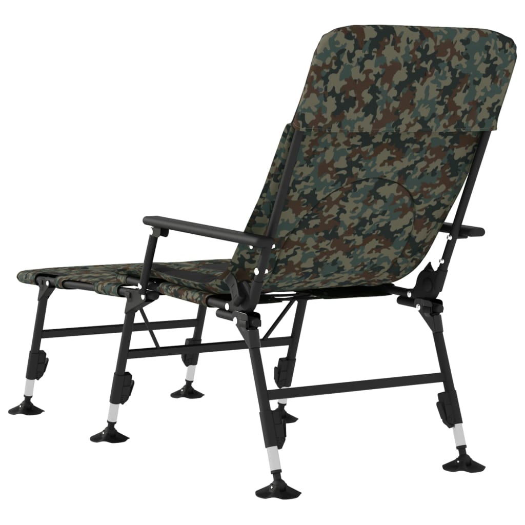 Fiskestol med justerbare fødder foldbar camouflage - number 5.