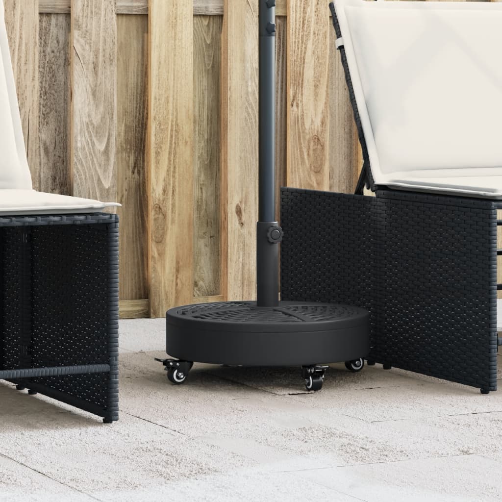 Parasolfod med hjul til ø38/48 mm stænger 27 kg rund - number 1.