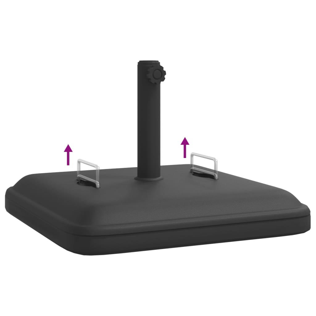 Parasolfod med håndtag til ø38/48 mm stænger - 1, 27 kg, firkantet - number 7.