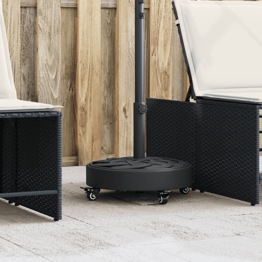 Parasolfod med hjul til ø38/48 mm stænger 27 kg rund - number 1.