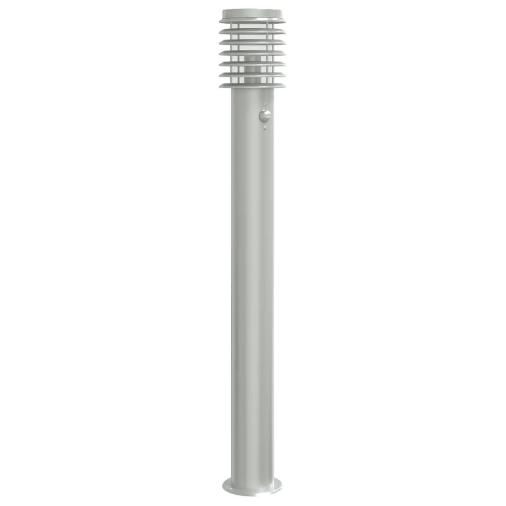 Lampe de support extérieur 110 cm en acier inoxydable - argent, 1, avec capteur, x -1 - number 2.