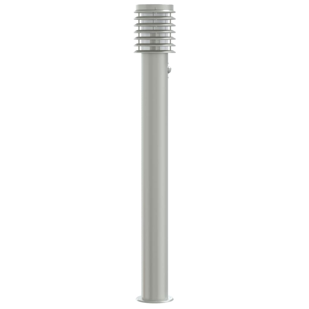 Lampe de support extérieur 110 cm en acier inoxydable - argent, 1, avec capteur, x -1 - number 5.