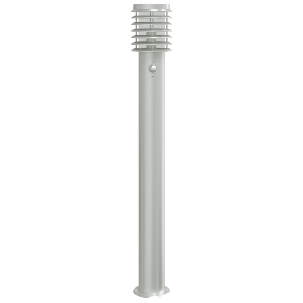 Lampe de support extérieur 110 cm en acier inoxydable - argent, 1, avec capteur, x -1 - number 4.