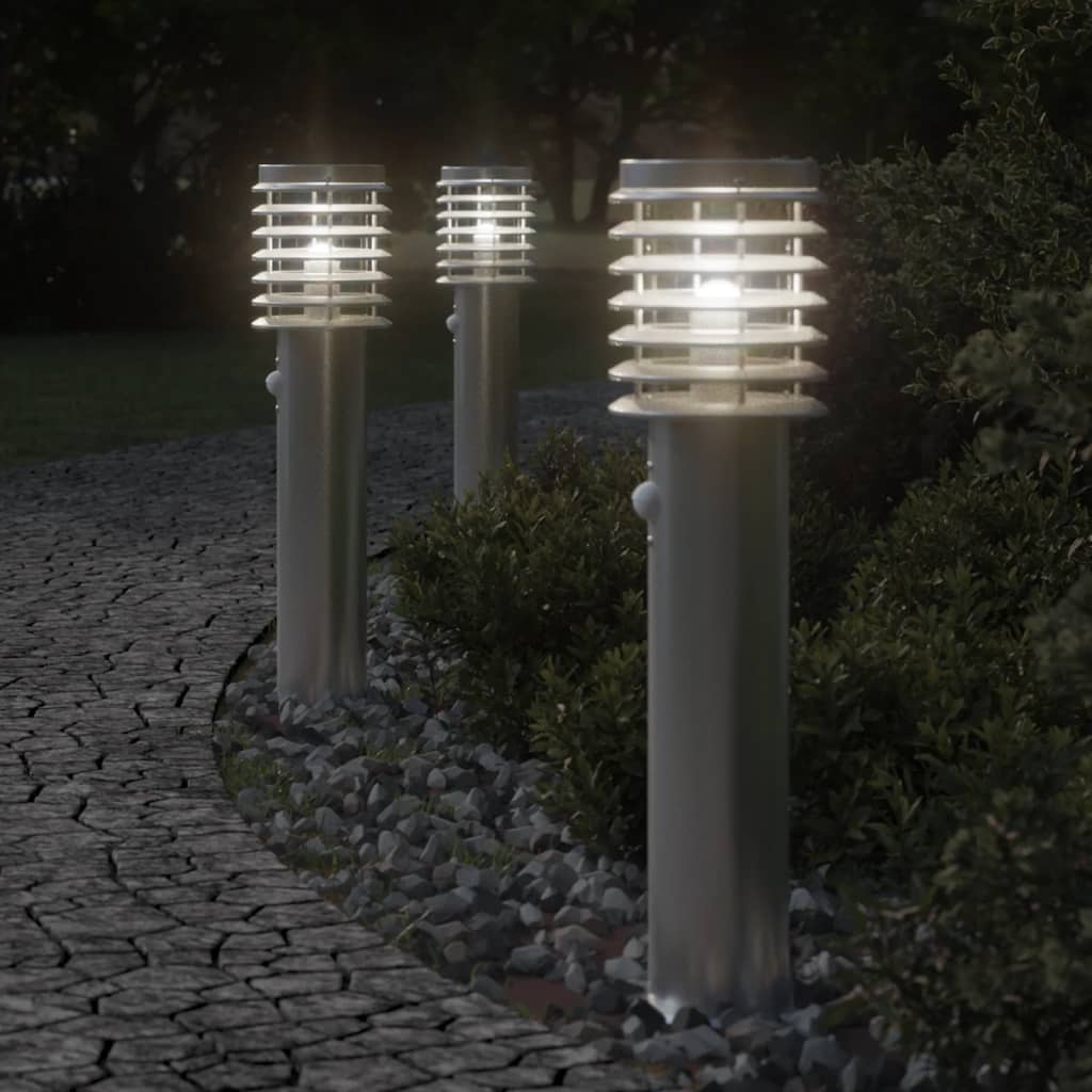 Outdoor floor lamps pcs sensor 60 cm stainless steel - silver, 3, 1, with sensor - number 1.