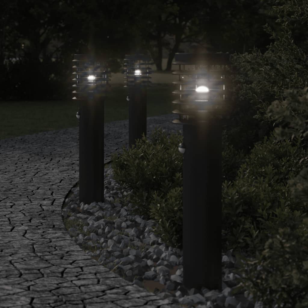 Outdoor floor lamps pcs. sensor 60 cm stainless steel - black, 3, 1, with sensor - number 1.