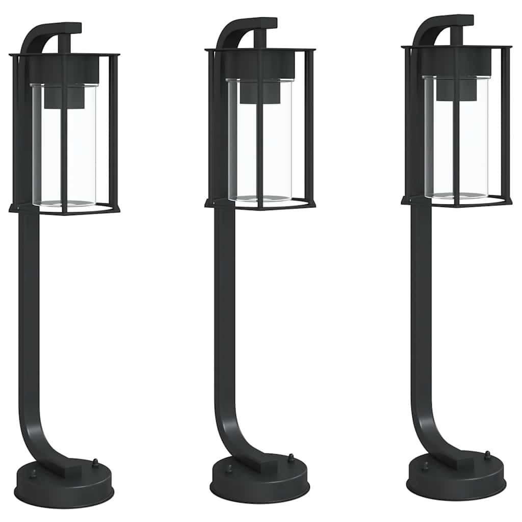Lampadaire d'extérieur pc. acier inoxydable noir - 60 cm, 3, 1 - number 2.