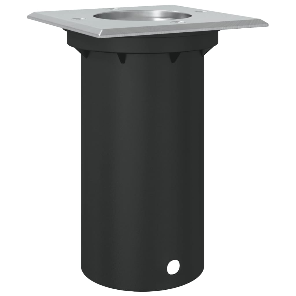 Burial spot 10.5x10.5cm square die-cast aluminum black - number 6.