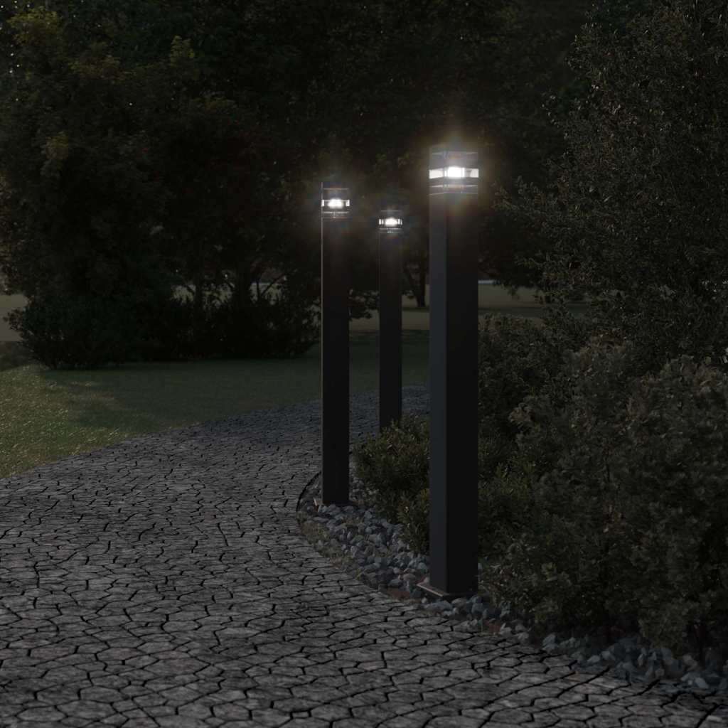 Lampadaires d'extérieur pcs. aluminium noir - 110 cm, 3, 1, base - number 3.