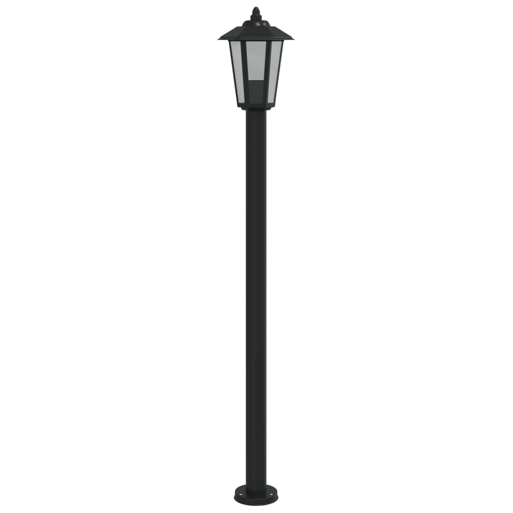 Lampadaire d'extérieur 120 cm inox noir - number 6.