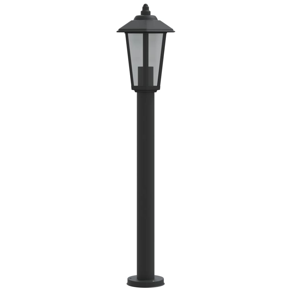 Lampadaire d'extérieur pc. acier inoxydable - noir, 80 cm, 3, 1 - number 5.