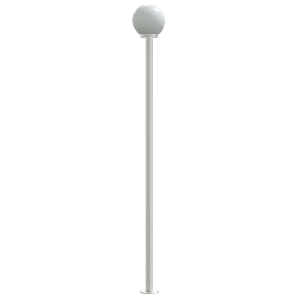 Lampadaires d'extérieur 3 pcs. 215 cm acier inoxydable couleur argent - number 5.