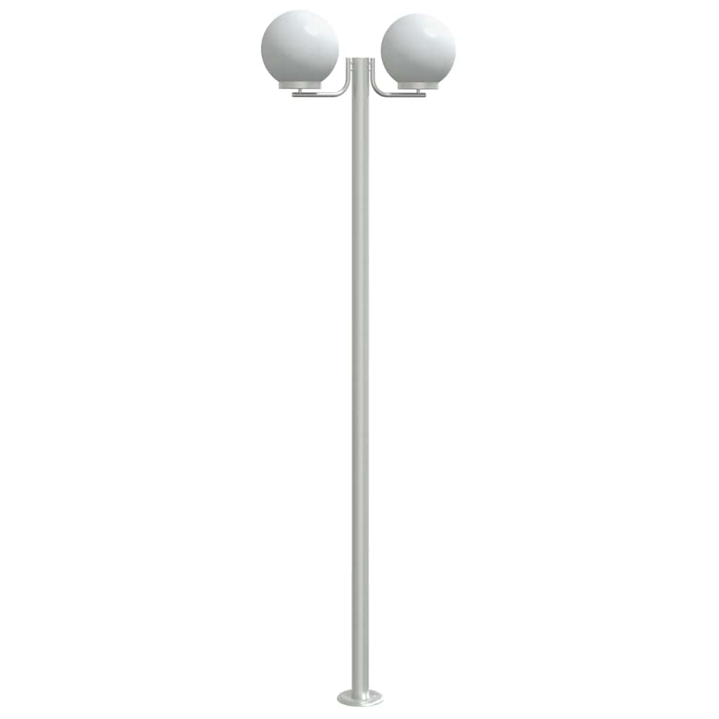 Lampadaires d'extérieur 3 pcs. 215 cm acier inoxydable couleur argent - number 4.