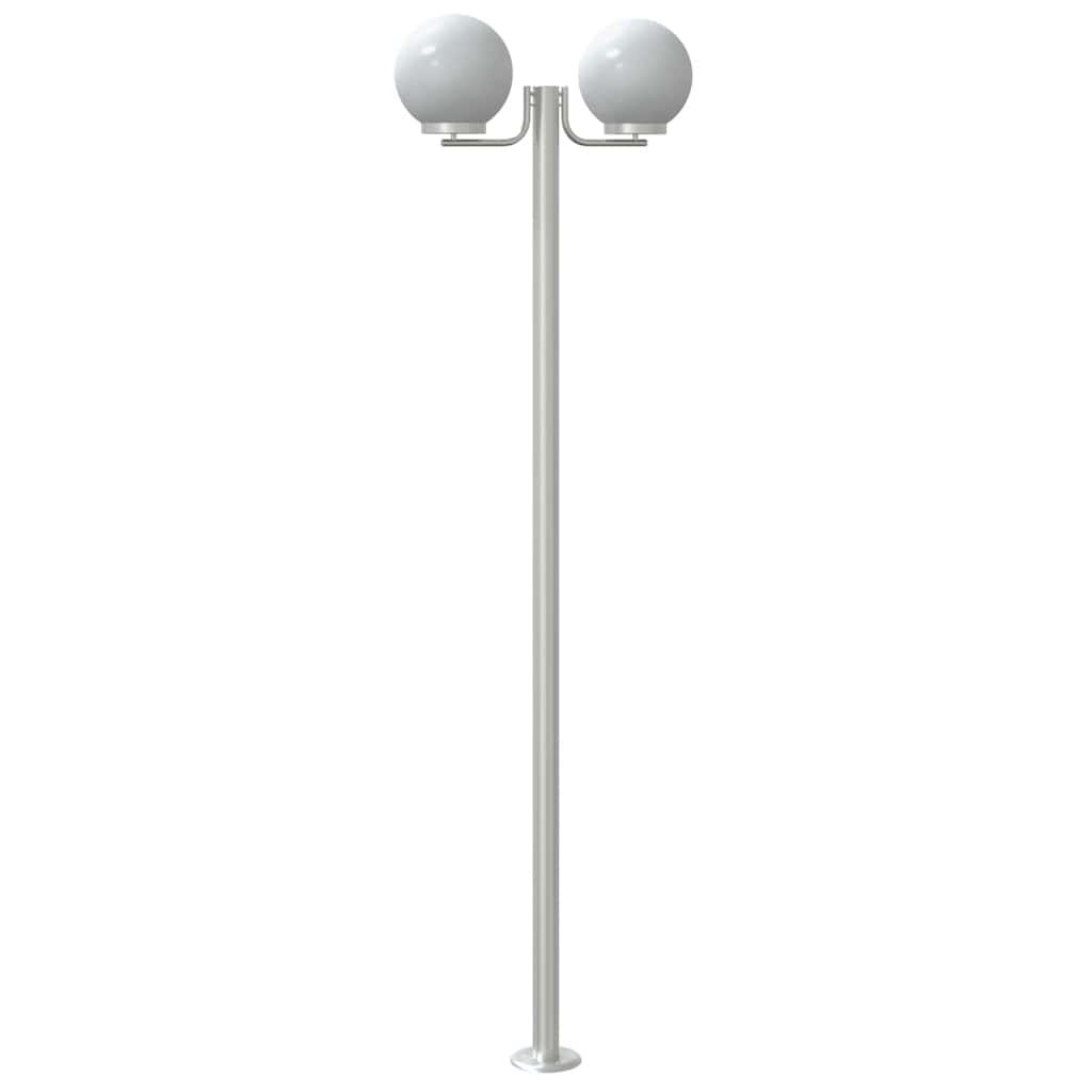 Lampadaires d'extérieur 3 pcs. 215 cm acier inoxydable couleur argent - number 6.