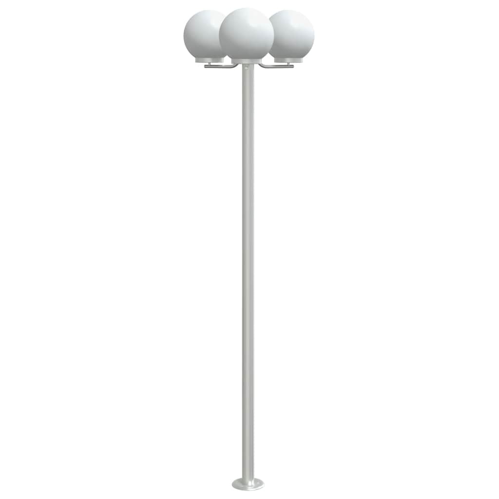 Outdoor floor lamps 3 pcs. 215 cm stainless steel silver colored - number 4.