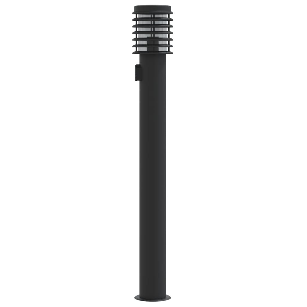Lampadaire d'extérieur avec douille 60 cm inox - noir, 1, sans douille - number 5.