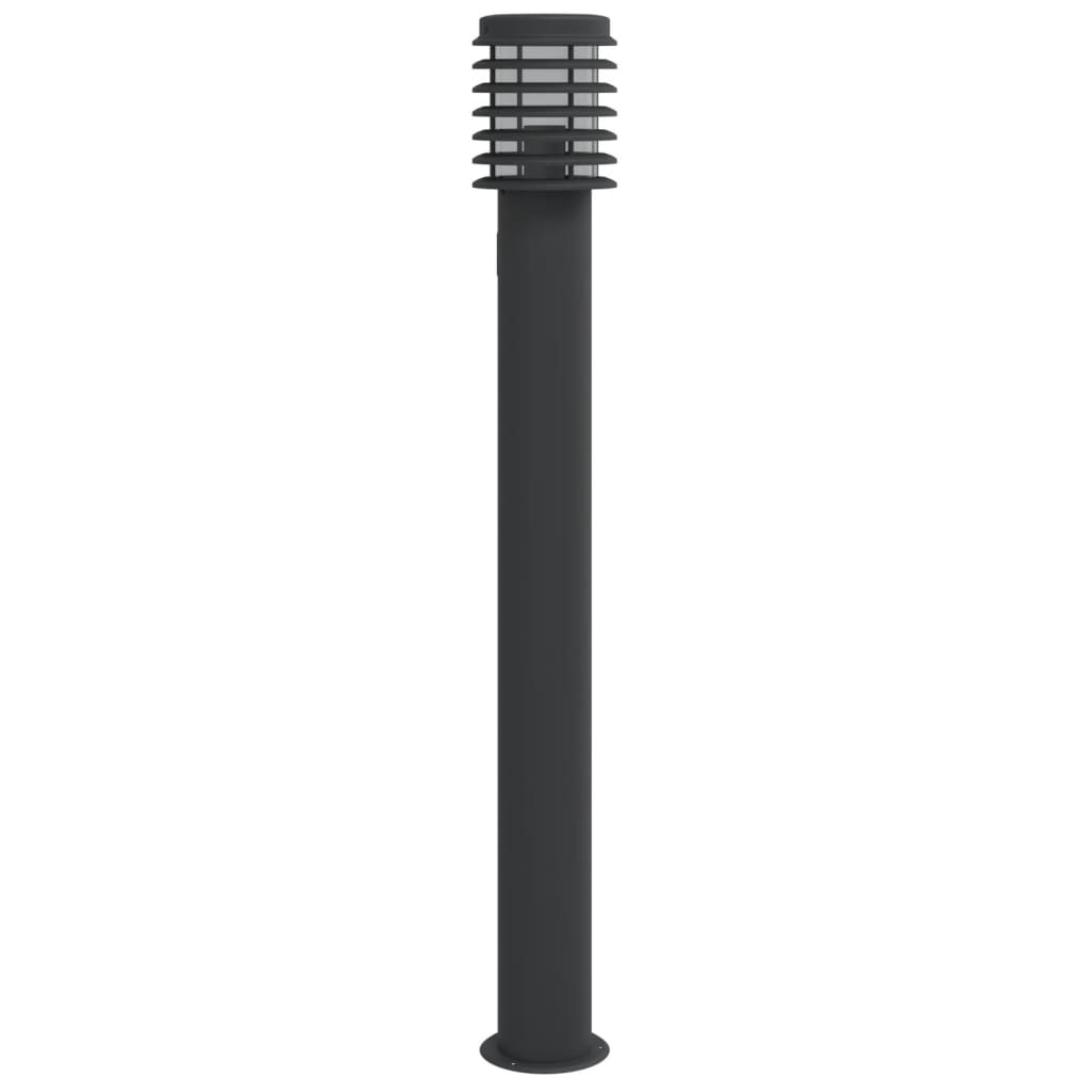 Lampadaire d'extérieur avec douille 60 cm inox - noir, 1, sans douille - number 4.
