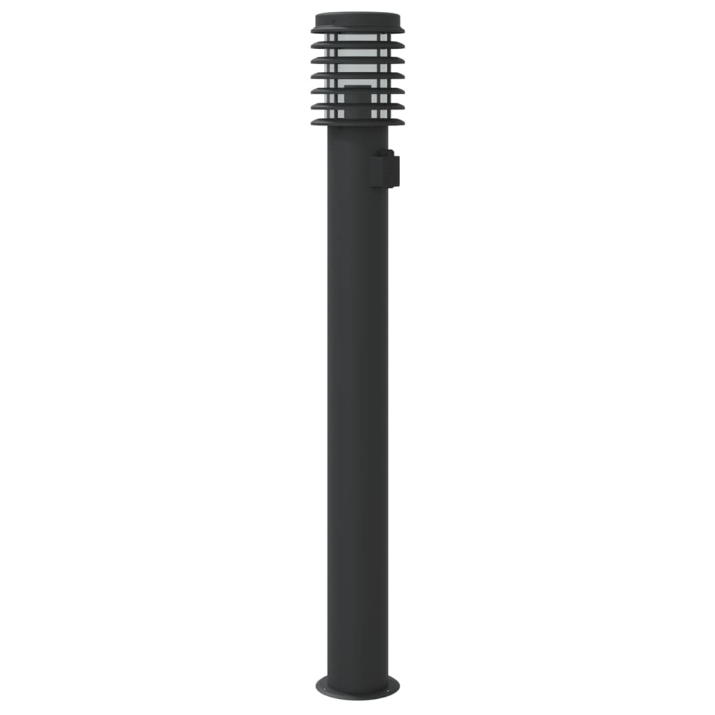 Lampadaire d'extérieur avec douille 60 cm inox - noir, 1, sans douille - number 6.